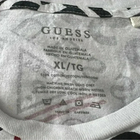 Men’s Guess Logo T-shirt 100% Cotton Size XL - Picture 3 of 3